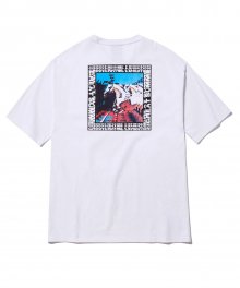 BACK HORSE PRINT OVER FIT T-SHIRTS (WHITE) [GTS019H23WH]