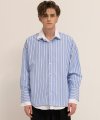 double layered stripe shirts-blue