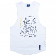 [R.C X M.G]City Friends Sleeveless_White