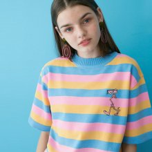 [SS19 Pink Panther] PP Stripe S/S Knit(Blue)