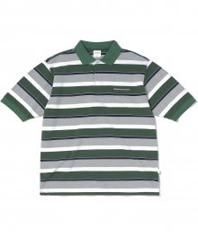 DSN Striped Jersey Polo Olive/Grey