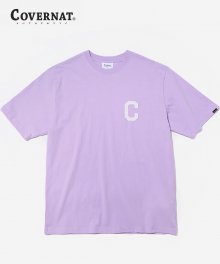 S/S C LOGO TEE CORAL PURPLE