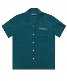 (W) Lilyz Half Shirt - Blue green