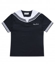 (W) Firstcake Half Shirts - Black