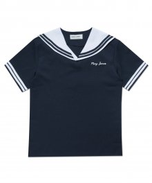 (W) Firstcake Half Shirts - Navy