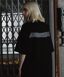 [20수] 헤비 오버핏 CPN 자수 로고 티셔츠 블랙