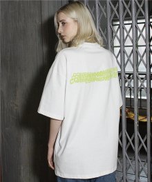 [20수] 헤비 오버핏 CPN 자수 로고 티셔츠 화이트