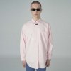 넥 커서 포인트 셔츠-핑크