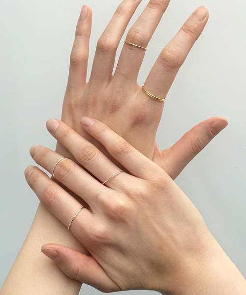 티오유(tou) [3SET] 154 Layered Silver 925 Ring