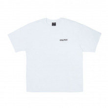 Embroidery Front Short Sleeve T-Shirt - WHITE