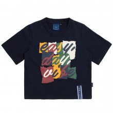 E.D.V Splinter Crop T Shirt_Navy