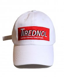 [unisex]TIREDNOL BOX WHITE BALL CAP