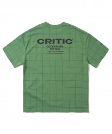 BACKSIDE LOGO GRID T-SHIRT OLIVE GREEN