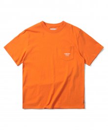 LOGO POCKET 반팔 티셔츠 Orange