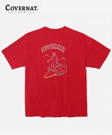 S/S SURFER MAN TEE RED