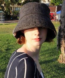 [unisex]CANVAS BLACK BUCKET HAT