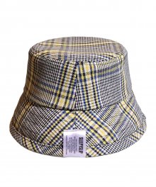 [unisex]TARTAN CHECK YELLOW/NAVY BUCKET HAT