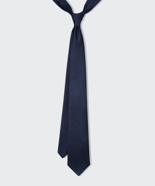 Silk Solid Tie [Navy]