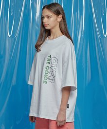 DAILY EMBO POINT OVERSIZED TEE WHITE