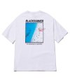 BEACH PRINT OVER FIT T-SHIRTS (WHITE) [GTS005H23WH]