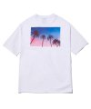 PALM TREE PRINT OVER FIT T-SHIRTS (WHTIE) [GTS007H23WH]