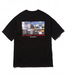 SURFING PRINT OVER FIT T-SHIRTS (BLACK) [GTS015H23BK]