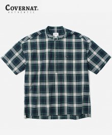 S/S TARTAN CHECK PULLOVER SHIRTS GREEN