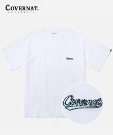 S/S 1PK EMBROIDERY TAIL LOGO TEE WHITE