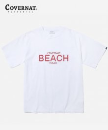 S/S BEACH LOGO TEE WHITE