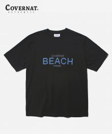 S/S BEACH LOGO TEE BLACK