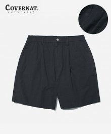 GLEN CHECK WIDE SHORTS NAVY