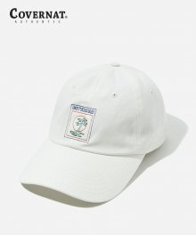 LINE PALM TREE CURVE CAP WHITE