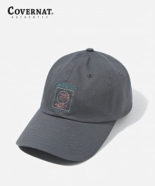 LINE PALM TREE CURVE CAP CHARCOAL