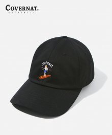 EMBROIDERY SURFER MAN CURVE CAP BLACK