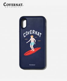 SURFER MAN LOGO I-PHONE X CASE BLACK