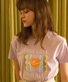 906 free love short sleeve t-shirt (light purple)