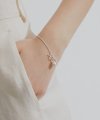 [Silver] Pearl & Toggle Bracelet