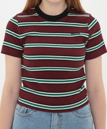 (W) DURO CROP T - BURGUNDY