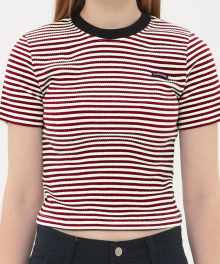 (W ACENDIO CROP T - BURGUNDY