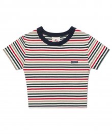 (W) EVANESCO CROP T - IVORY/RED