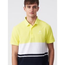 옐로우 남성 COOLHAN 한지 컬러 블럭 반팔 티셔츠 (BO9442D13E)