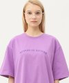 Round lettering over fit T-shirts light purple