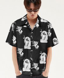 royal hawaiian shirt / black