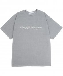 피그먼트 유니크 숏 슬리브 티셔츠 라이트그레이