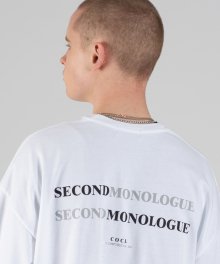 더블 세컨드모놀로그 숏 슬리브 티셔츠 화이트