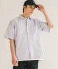 S/S 1PK PIN STRIPE SHIRTS SAX