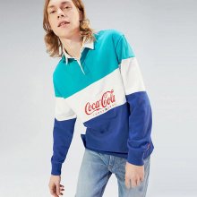 [남성] 코튼 코카콜라 컬러블록 럭비 티셔츠 TJMT1KTE75A0 G79