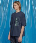 DAILY EMBO POINT OVERSIZED TEE NAVY