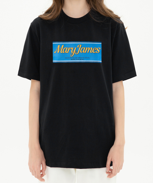 메리제임스(maryjames) MORE THAN BLUE HALF SLEEVE - BLACK
