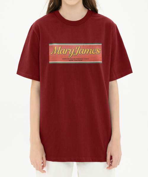 메리제임스(maryjames) MORE THAN BLUE HALF SLEEVE - BURGUNDY